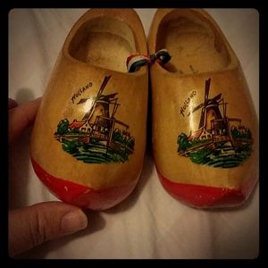 Vintage wooden Decorative shoes